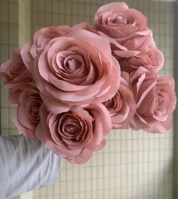Wedding Decor Rose Dusty Pink Blush Nude Light Coffee Rice White Artificial Rose Flower Row Road Guide Flower S Dropshipping