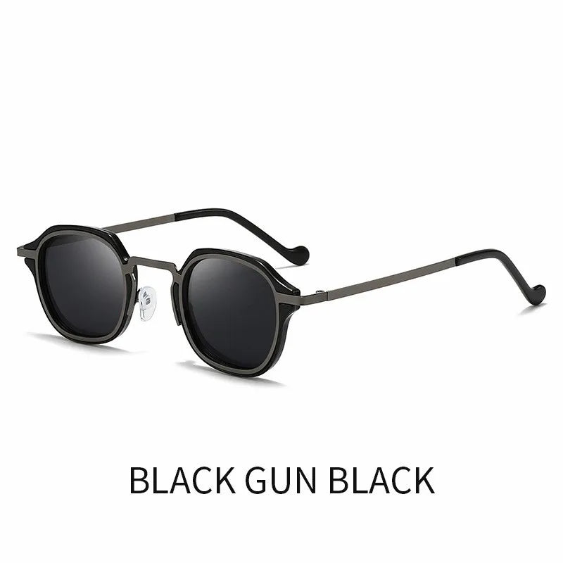 2025 New Small Square Polarized Sun Glasses For Men Women Retro Steampunk Sunglass Metal Frame Eyewear Oculos De Sol UV400 TAC