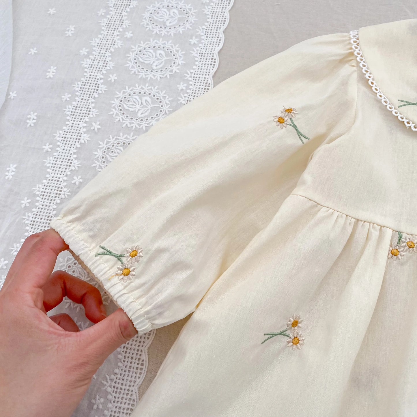 Spring Clothes Pastoral Baby Girls Dress Autumn Embroidery Cotton Floral Doll Dress Children'S Temperament Princess Girls' Dress