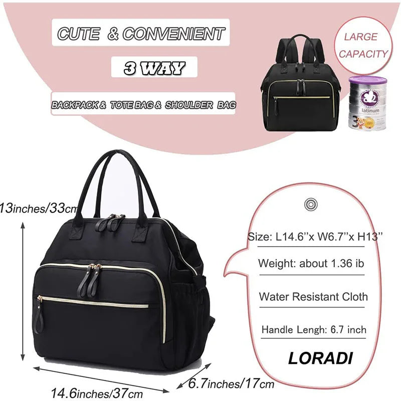 Large Capacity Diaper Bag  Backpack for Women Totes Baby Diaper Nappy Bags Shoulder Cotton Ladies Maternity Shopping Bags