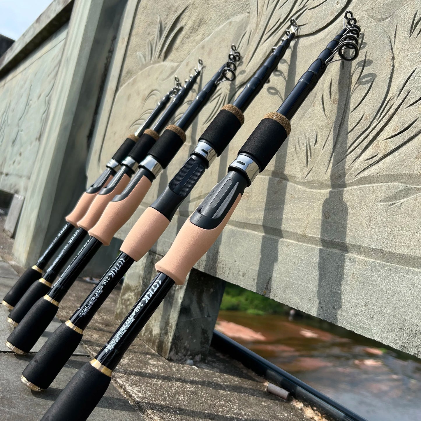 Fishing Lure Spinning Casting Rod Baitcasting Carbon Fiber Feeder 1.6M 1.8M 2.1M 2.4M Durable Cork Wooden Handle Travel Tackle
