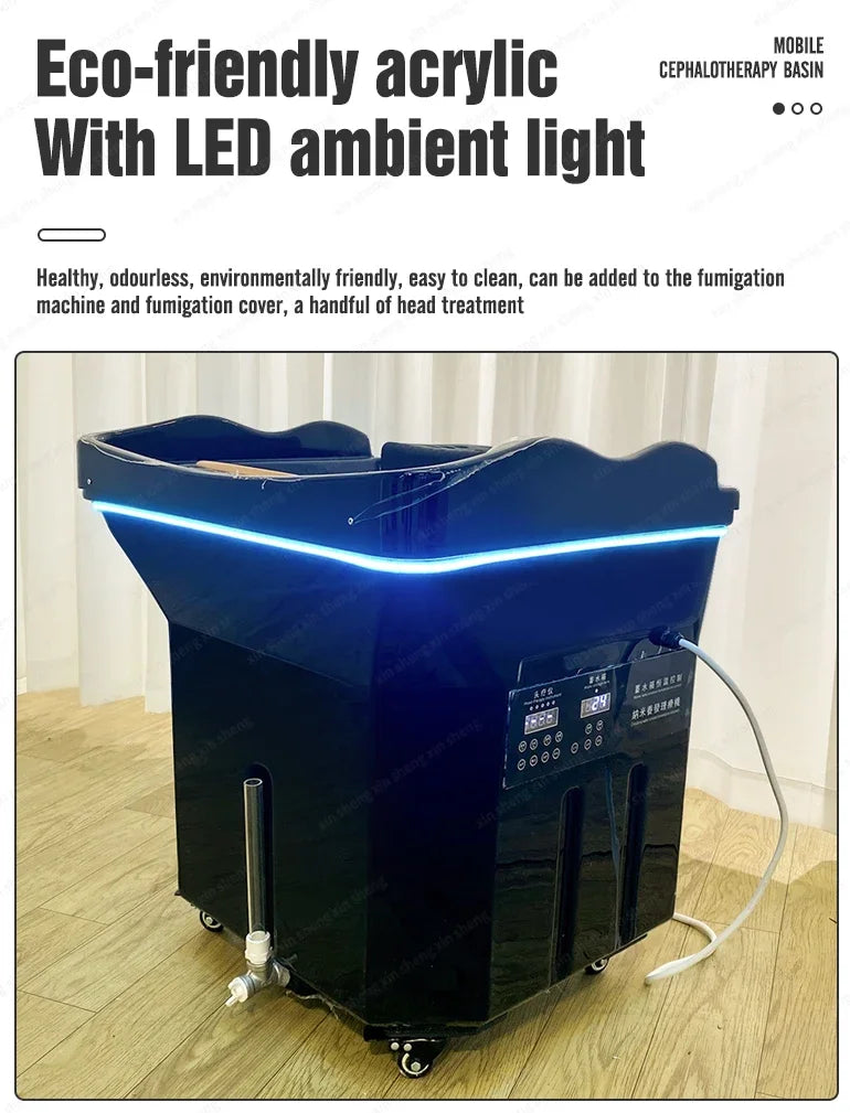 XinSheng Head SPA Fumigation Hydrotherapy Equipment Beauty Barber Furniture Massage Hair Salon Water Circulation Shampoo Sink