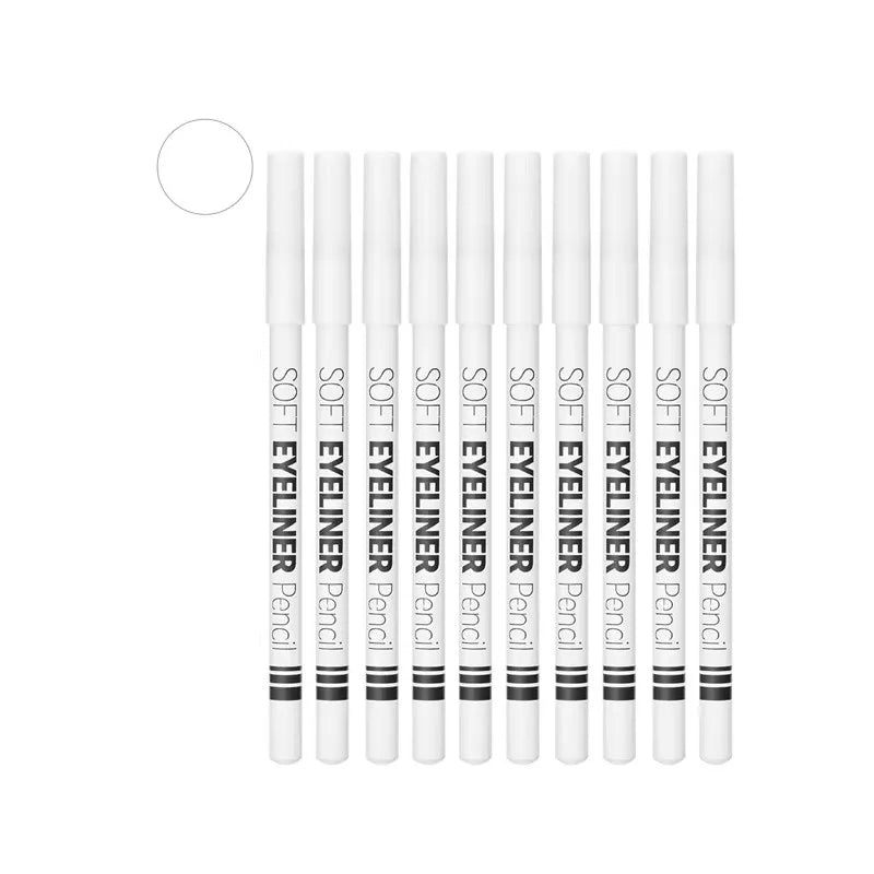 Smooth Waterproof White Eyeliner Pencil - Long-Lasting Eye Brightener Easy Wear Fashion Makeup Tool for Smooth Application