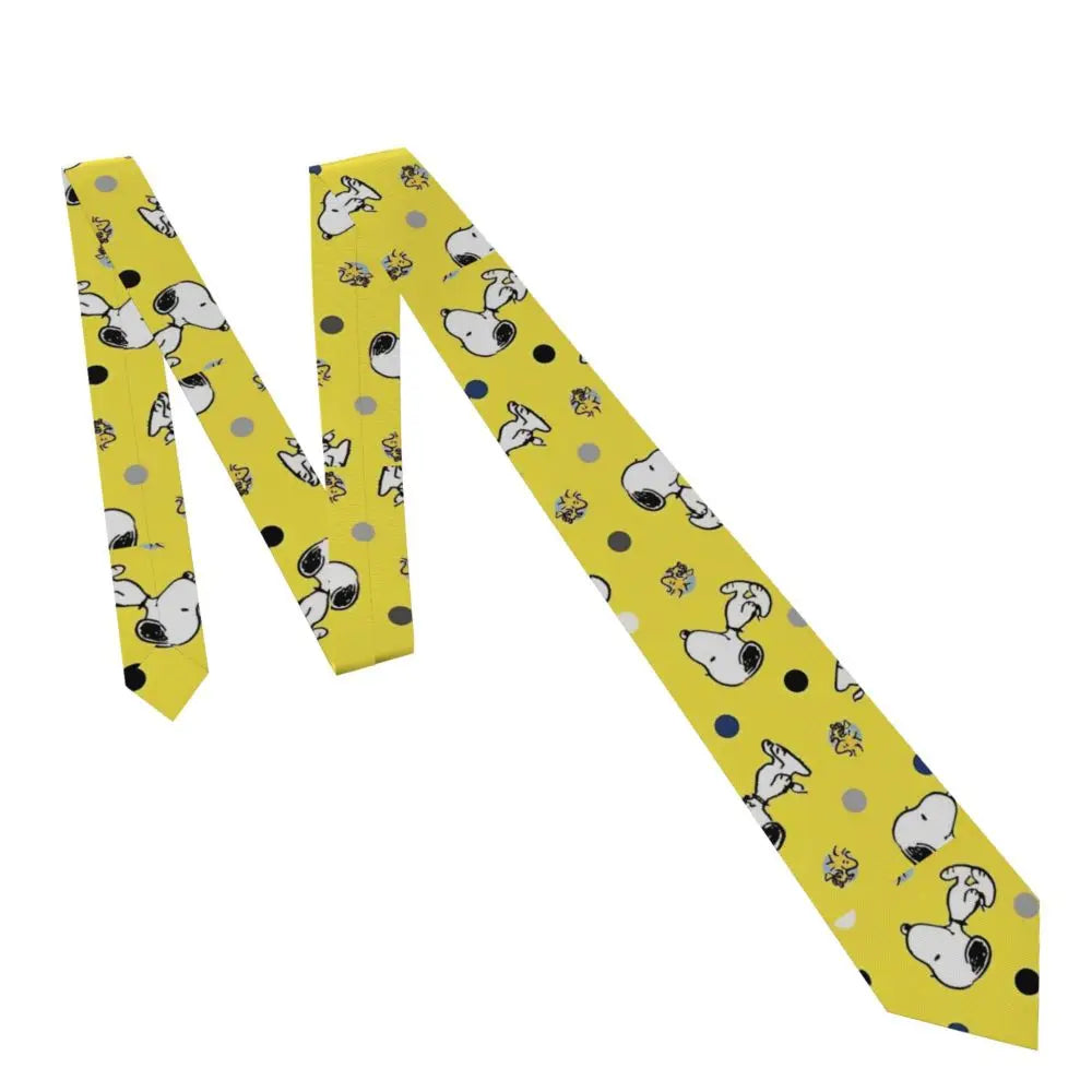 Snoopys & Woodstock Smile Giggle Laugh Neckties Silk 8 cm Neck Tie for Mens Shirt Accessories Cravat Wedding Accessories Office