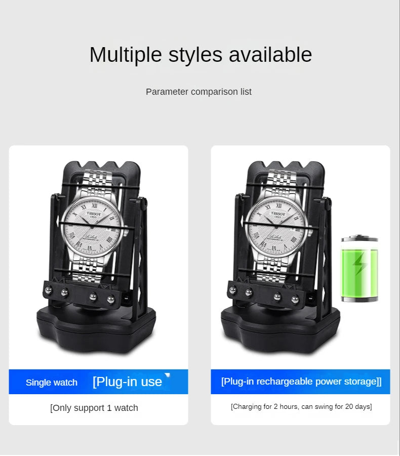 Automatic Watch Winder Rechargeable Mechanical Watches Silent Rotomat for The Watch Rotator Display Single Watch Winding Stands