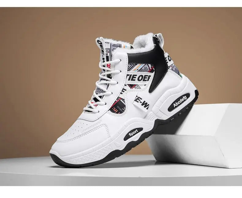 Snow Boots Men Boot High Top Winter Student Sports Plush Lace Up Anti Slip Comfortable Outdoor Warm Cold Proof Cotton Shoes