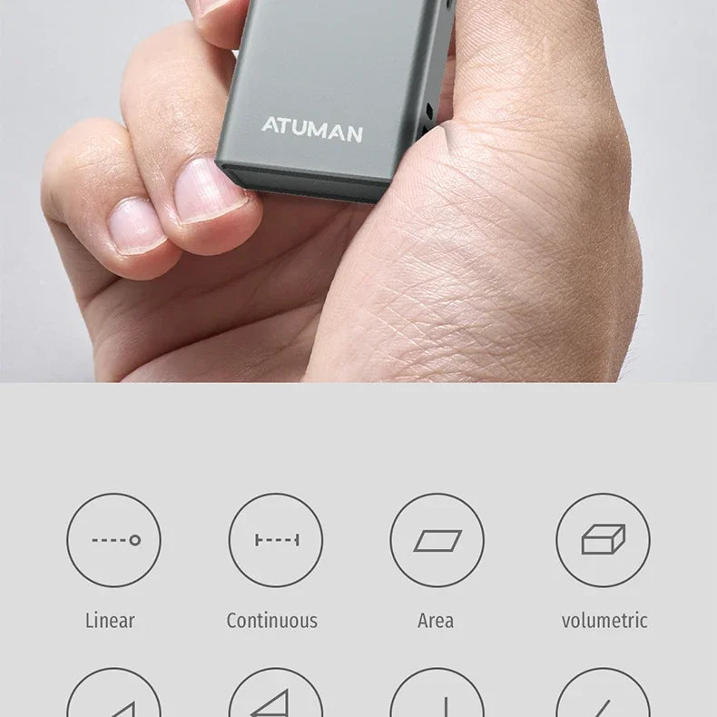 DUKA ATuMan Mini Laser Rangefinder LS6 40m Distance Angle Meter Measuring Tools Portable Rechargeable with Laser Line Marker