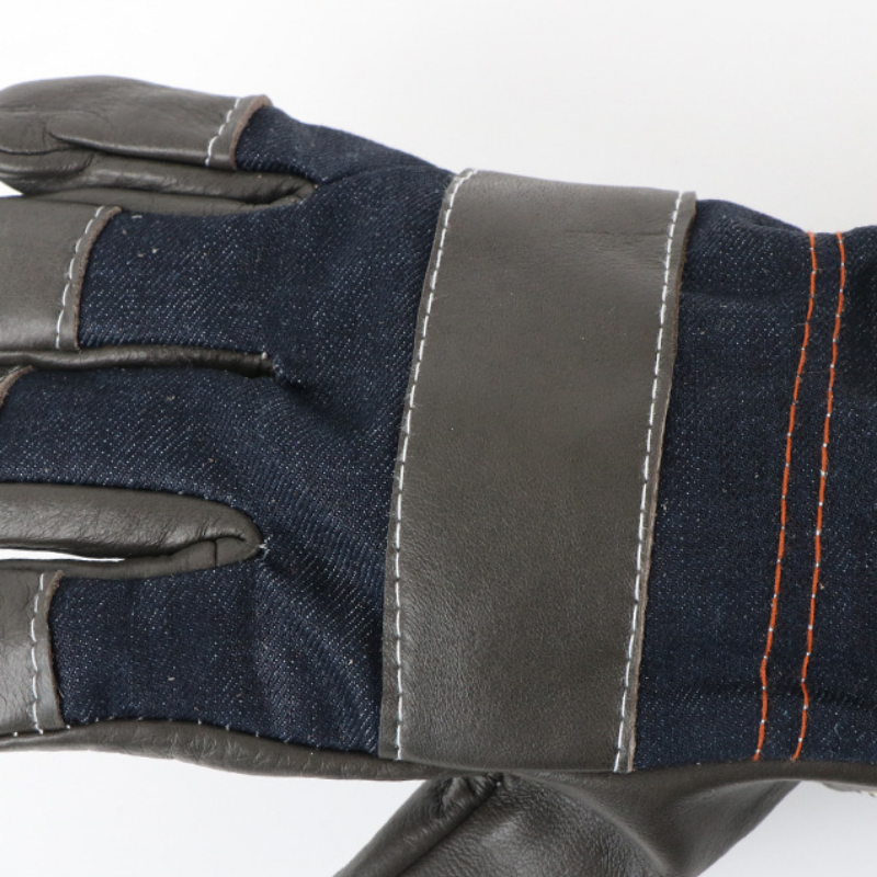 Welding Gloves for Welder Works with Blue Palm Welders Thick Cow Split Leather Kitchen Stove Heat Puncture Resistant BBQ Glove