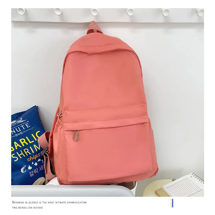 Fashion Canvas Backpack for Women Anti-theft School Shoulder Bag for Teenage Girls New Style Female School Backpack