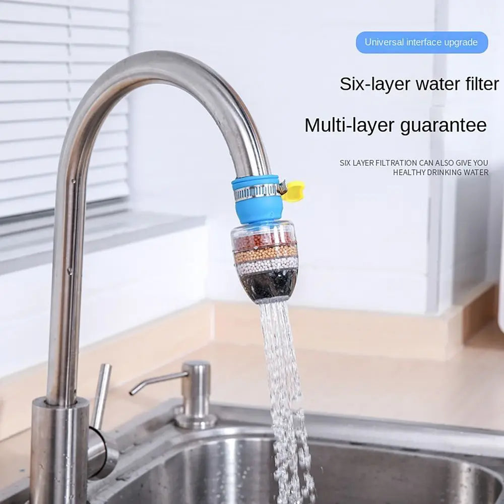 6-layer Filtration Faucet Filter Water Purifier Water Saving Faucet Sprayer Splash Proof Tap Head Attachment Healthier Life