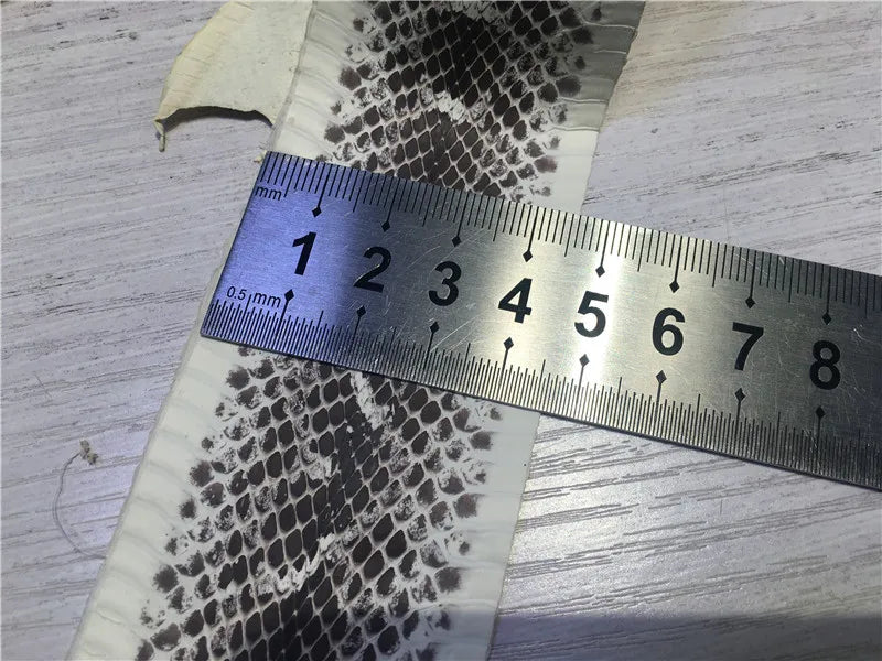 Genuine Leather Snake Leather for DIY, Natural Color Grain, Handmade Belt, Shoe, Handbag, Primary Color, Small