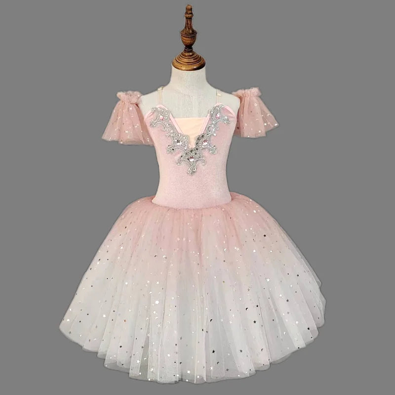 Children's ballet dress, girls' dance dress, ballet dancer costume, campus dance dress, stage performance group costume