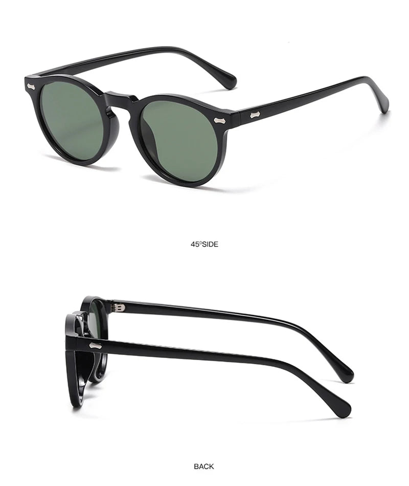 New Retro Polarized Sunglasses Men Women Fashion Small Round Sun Glasses For Male Female Literary Vintage Shades Driving Eyewear