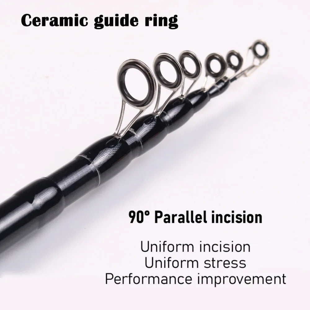 Fishing Lure Spinning Casting Rod Baitcasting Carbon Fiber Feeder 1.6M 1.8M 2.1M 2.4M Durable Cork Wooden Handle Travel Tackle