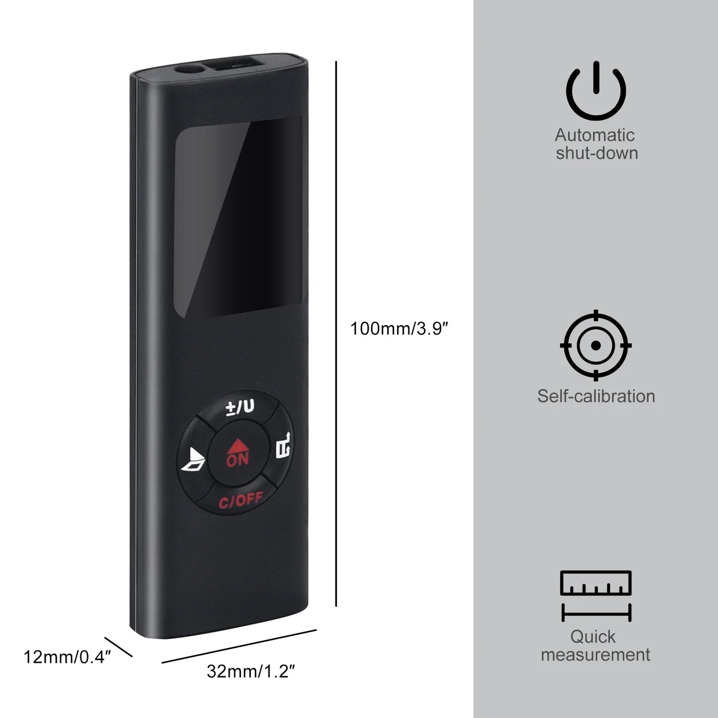 40M/60M Mini Smart Laser Distance Meter Measure Infrared Rangefinder USB Rechargeable Handheld Laser Range Finder