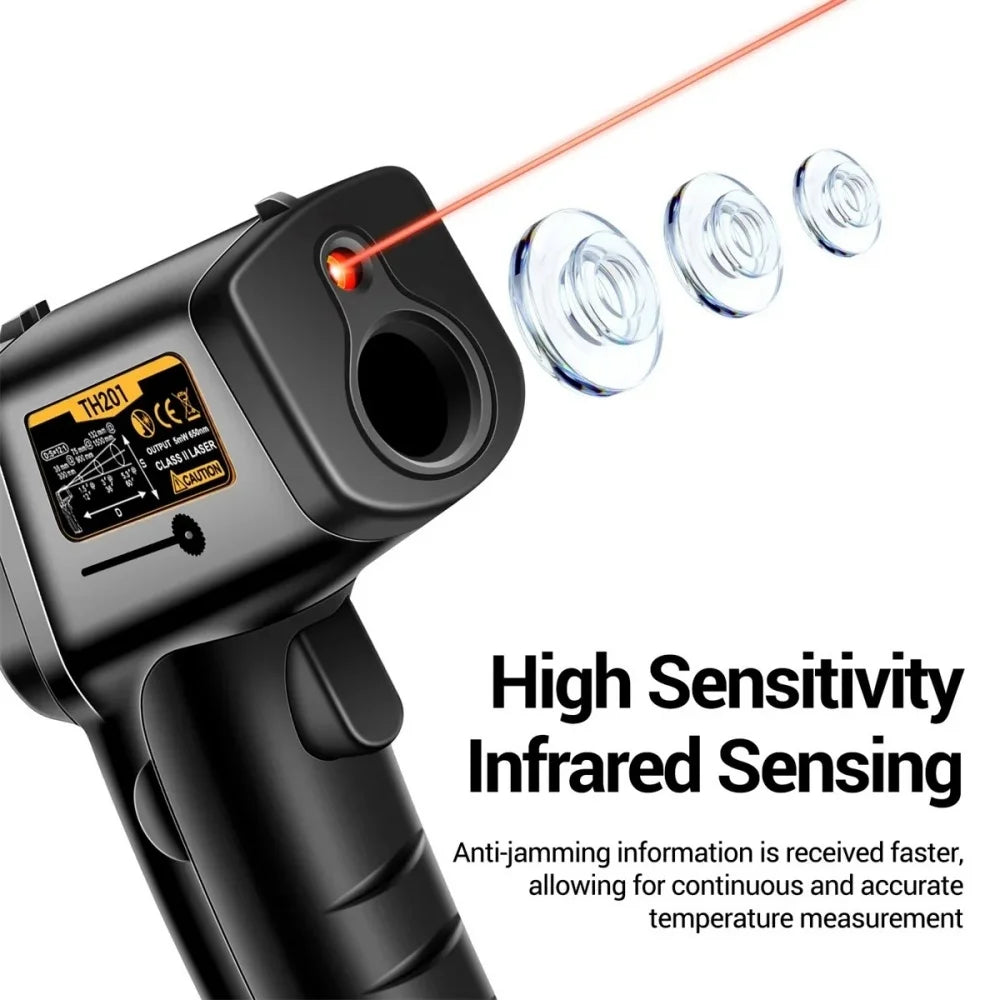 Digital Infrared Thermometer Non-contact Thermometer Industrial Precision Laser Temperature Meter Pyrometer Instrument Tool