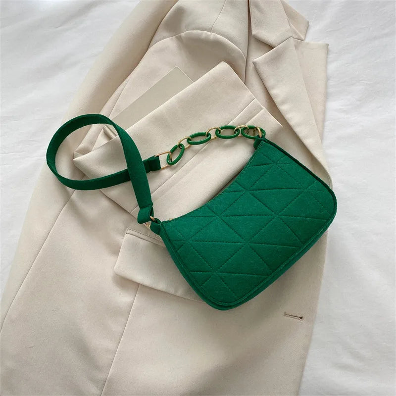 Women Small Square Bag Сумка Женская Simple and Versatile Casual Handbag Fashion Popular Felt One Shoulder Messenger Bags Purse