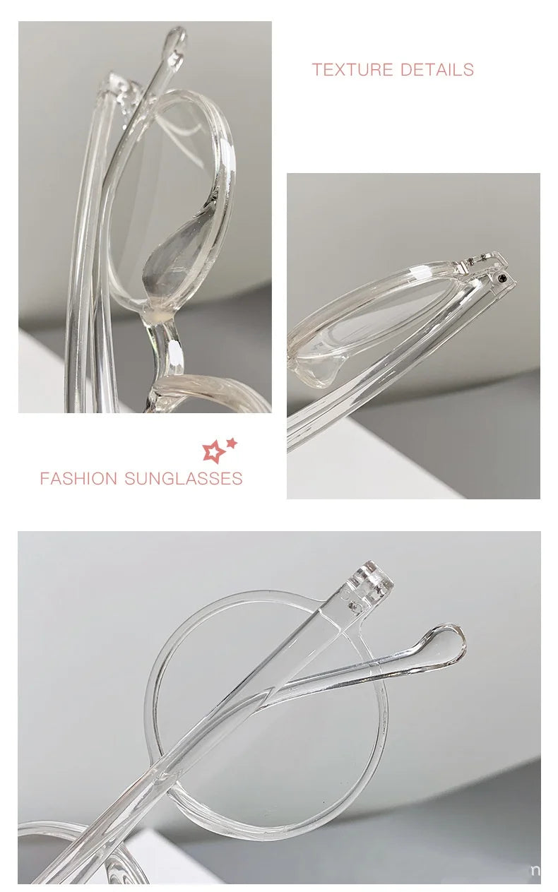 Trendy Round Small-Frame Reading Glasses for Men and Women, Middle-Aged and Elderly People, for Reading Books and Newspapers
