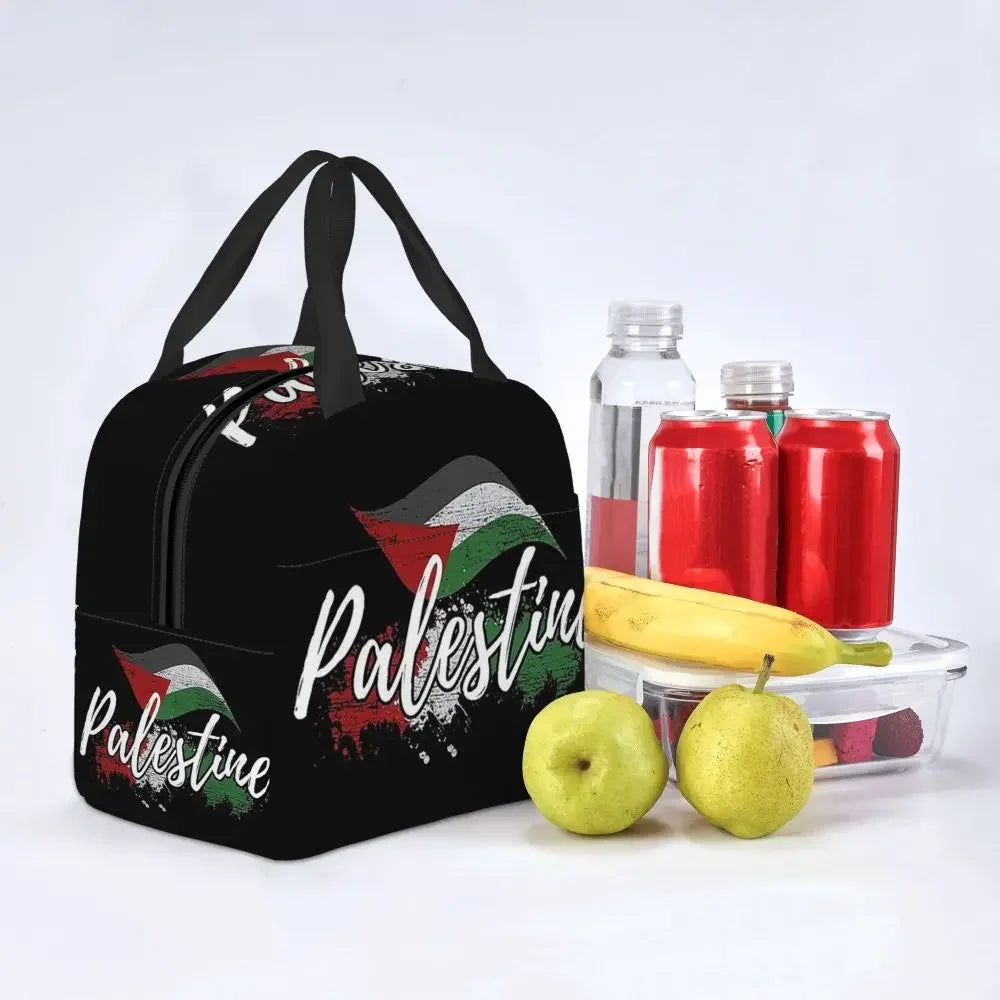 Palestine Flag Insulated Lunch Bags Cooler Bag Lunch Container Large Tote Lunch Box Food Handbags Work Travel