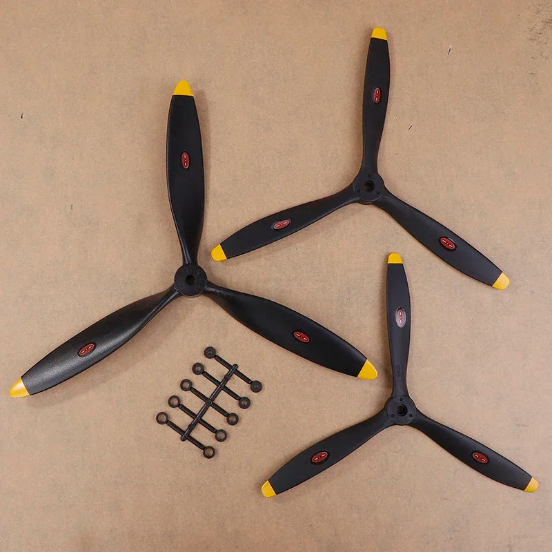 RC Modeled Airplane with 3-Blade 8060 9060 1060 1170 1370 Propeller, Perfect for Electric or Methanol Gas Engines