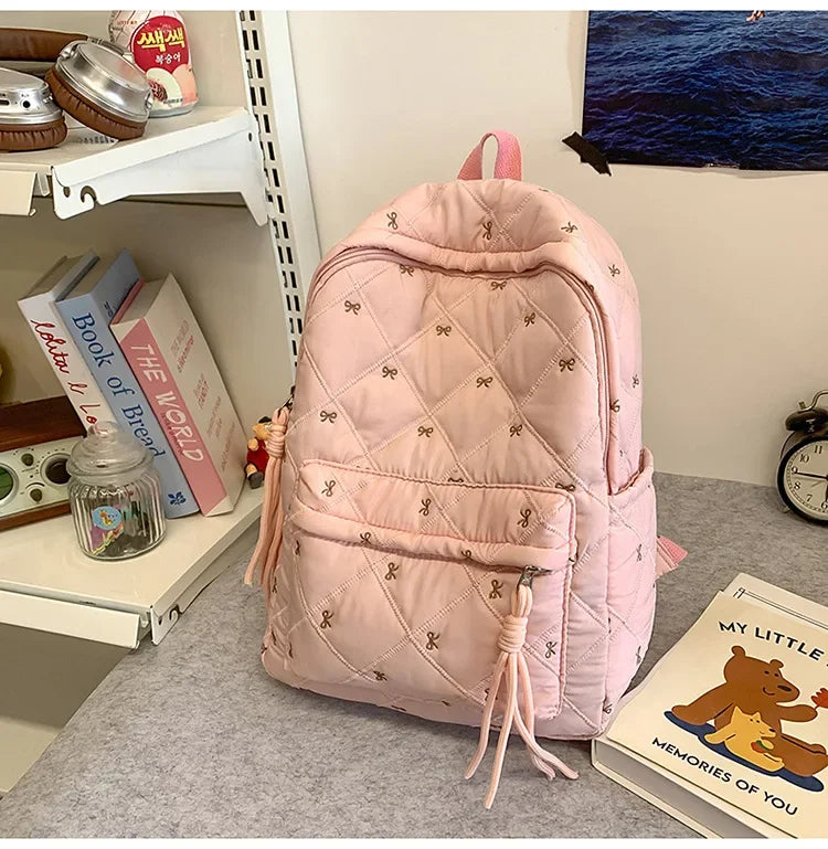 New Large Capacity Children's School Backpack Lightweight Bow Students Schoolbag School Bags Boys Girls Tutoring Bag Laptop Bag