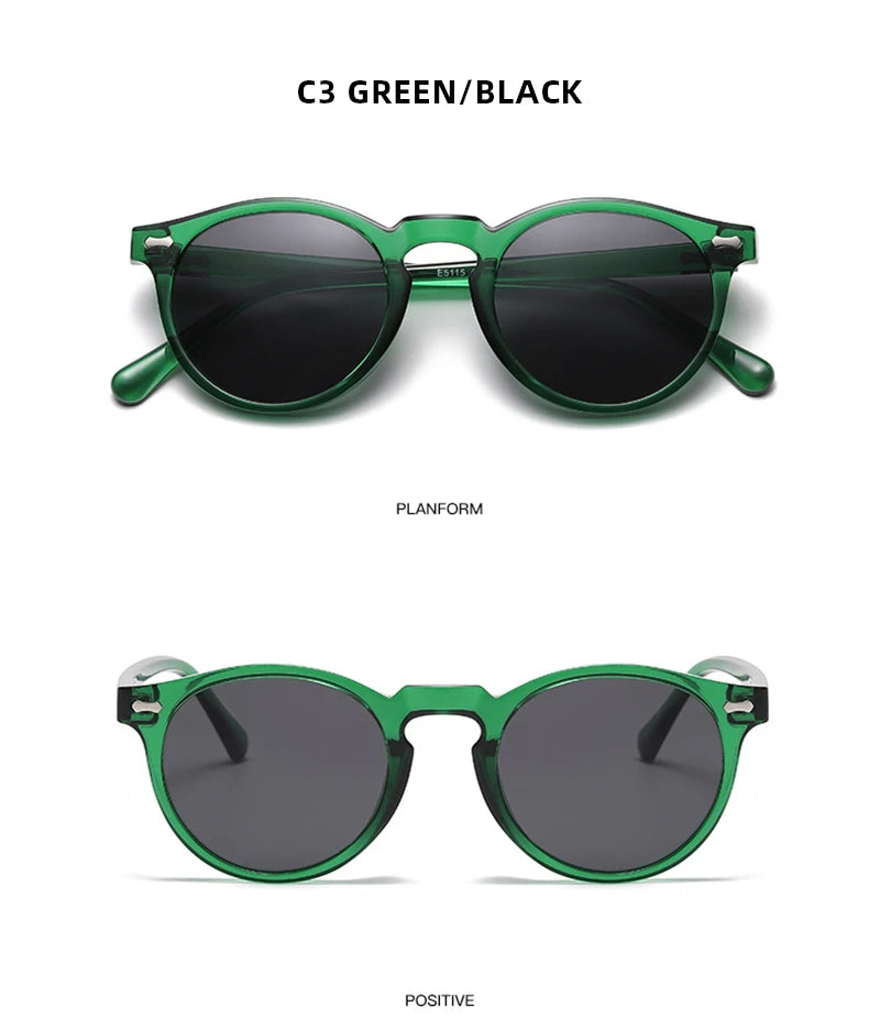 New Retro Polarized Sunglasses Men Women Fashion Small Round Sun Glasses For Male Female Literary Vintage Shades Driving Eyewear