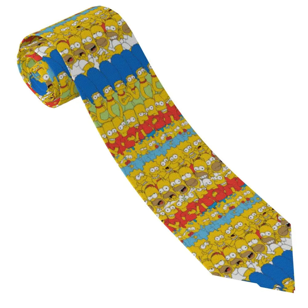 Personalized The S-Simpsones Homer Neck Ties Men Formal Silk Wedding Neckties