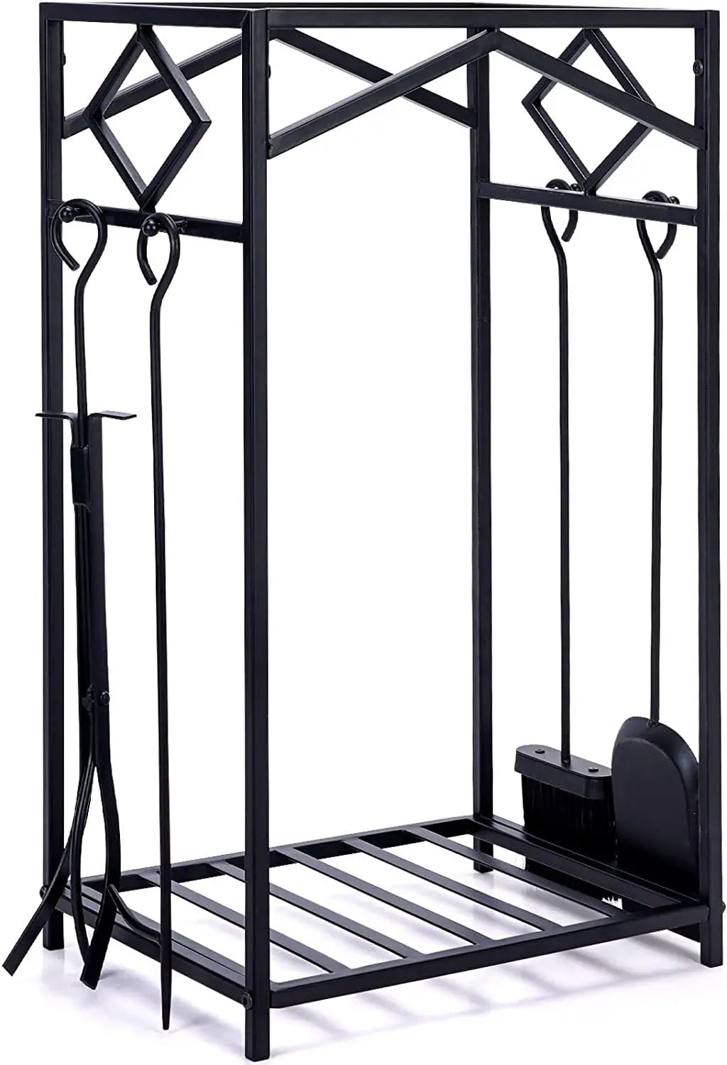 Metal Iron Firewood Rack Fireplace Utensils Furniture Hardware Metal Storage Rack Set for Firewood Storage