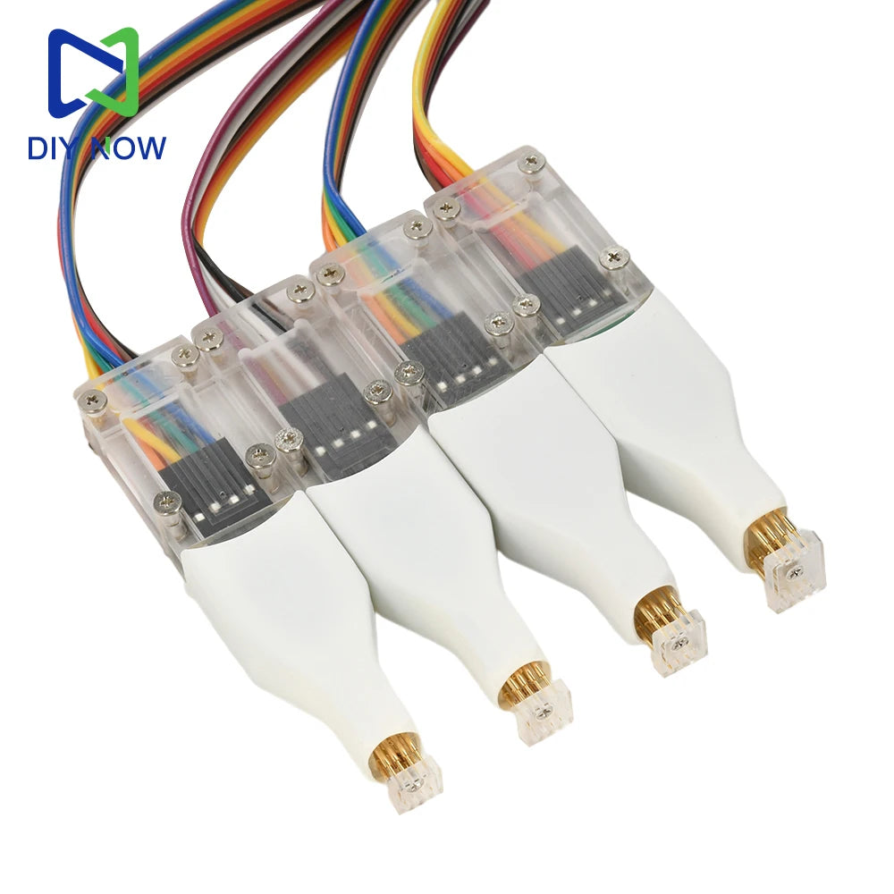 1Pcs SOP8/WSON8/QDFN8 Chip Download Burn Read Write Probe Spring Needle Flash Chip Burner With Cable Spacing 4.4/5.8/6.5/8.5
