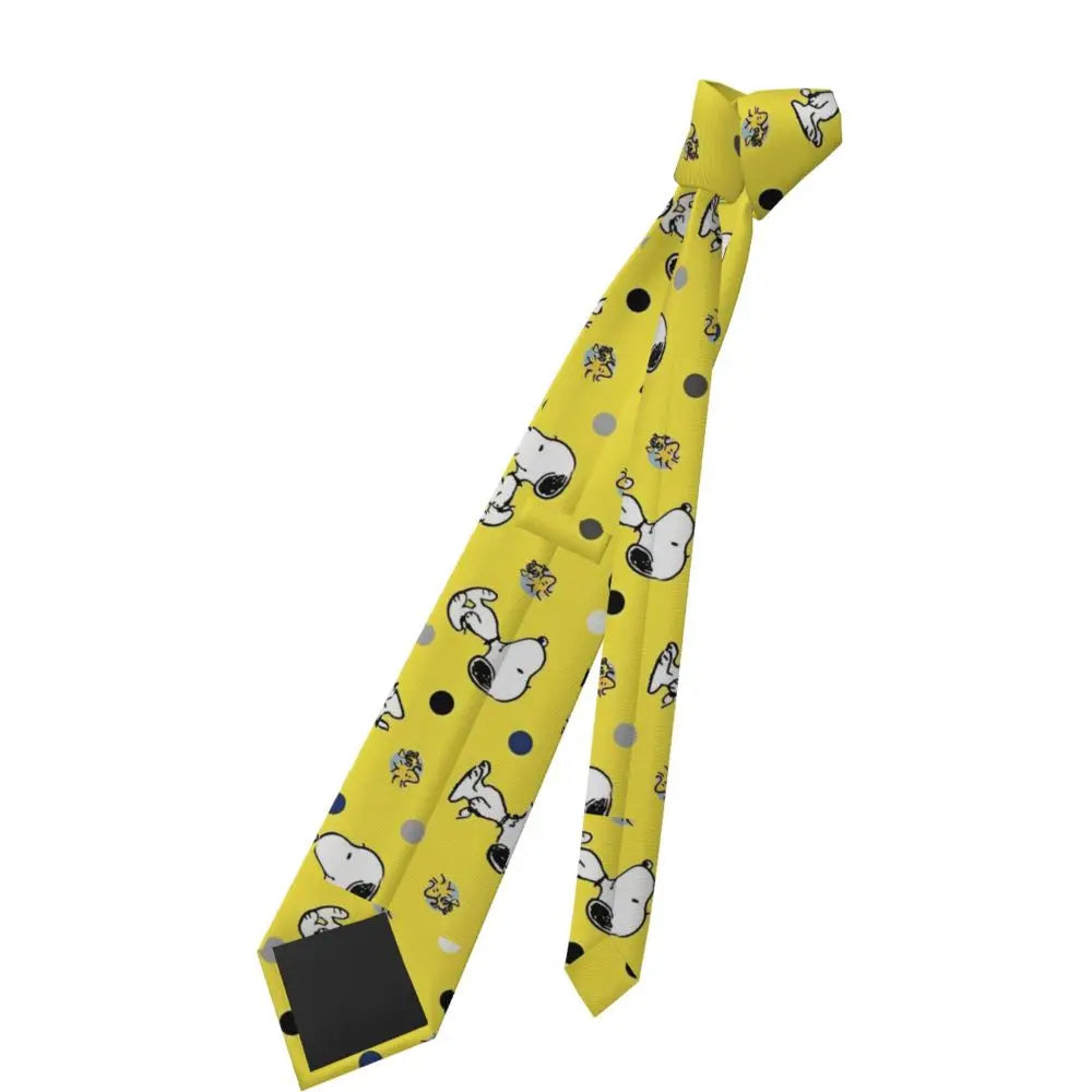 Snoopys & Woodstock Smile Giggle Laugh Neckties Silk 8 cm Neck Tie for Mens Shirt Accessories Cravat Wedding Accessories Office