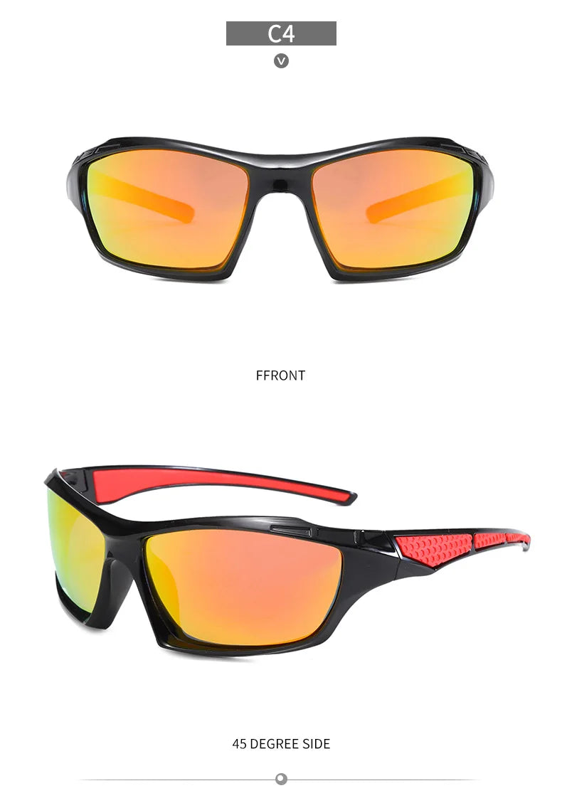Outdoor cycling Polarized Sunglasses Men Frame Sport Sun Glasses Driver Retro Goggles eyewear go fishing Cool UV400 Anti-Glare