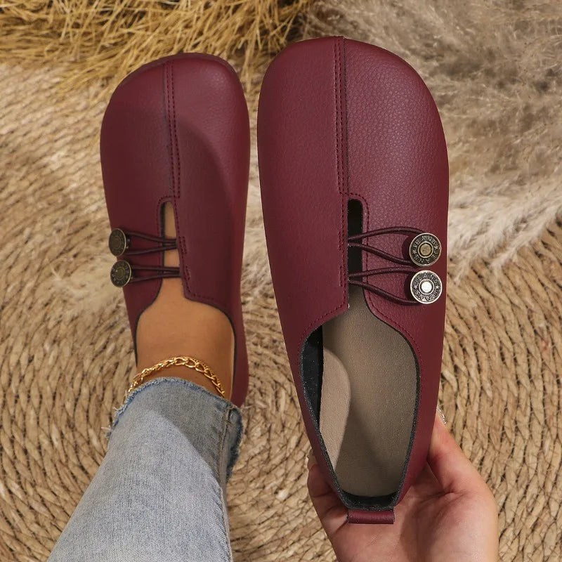 Women's Flat Shoes Soft and Comfortable Walking Light Non-slip Loafers Fashion Women's Leather Shoes Spring and Autumn 2024 New