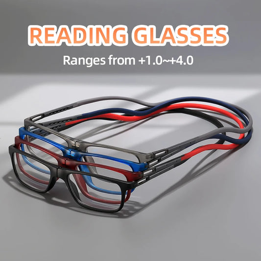 The new neck-hugging reading glasses are convenient to carry and are high-definition and comfortable for daily reading