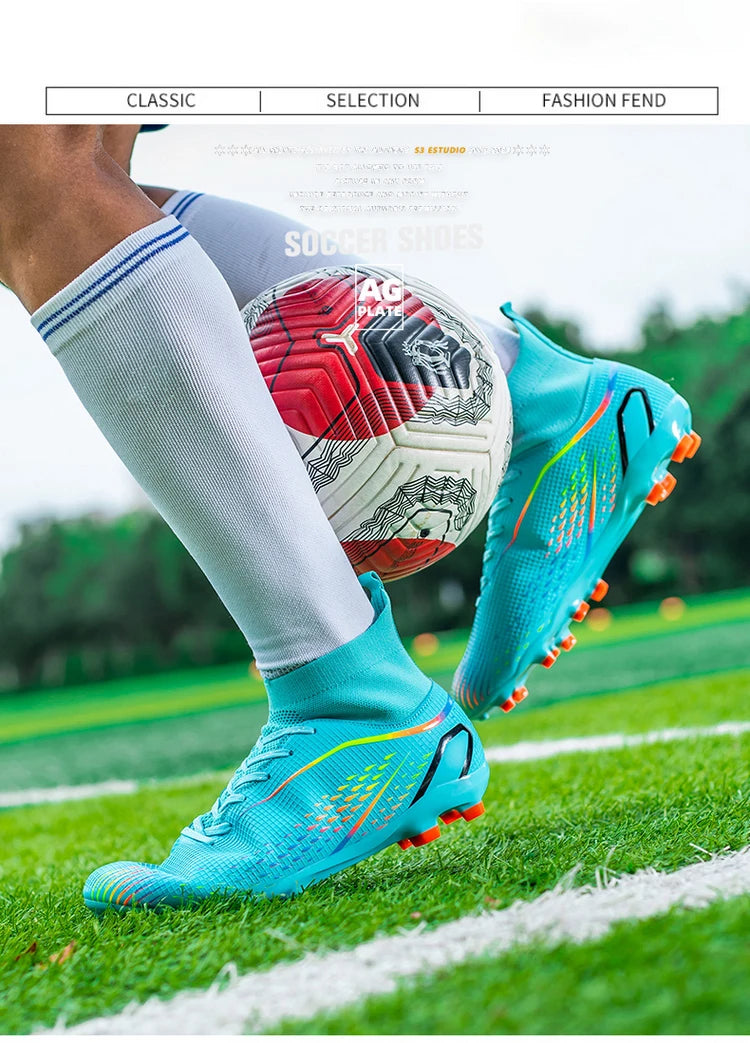 Football Shoes Men X2308 White TF/FG Original Professional Youth Anti-slip Indoor Fast Soccer Outdoor Training Football Sneaker