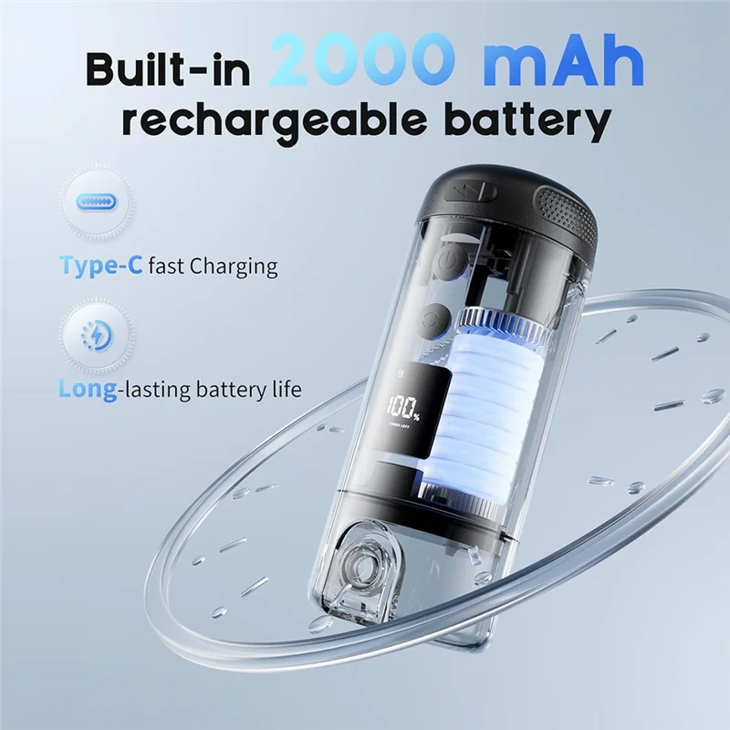 Bidet Portable Electric Bib-250Ml Water Tank, 2000Mah Rechargeable Battery, Includes 5 Spray Modes& 8 Replaceable Nozzles
