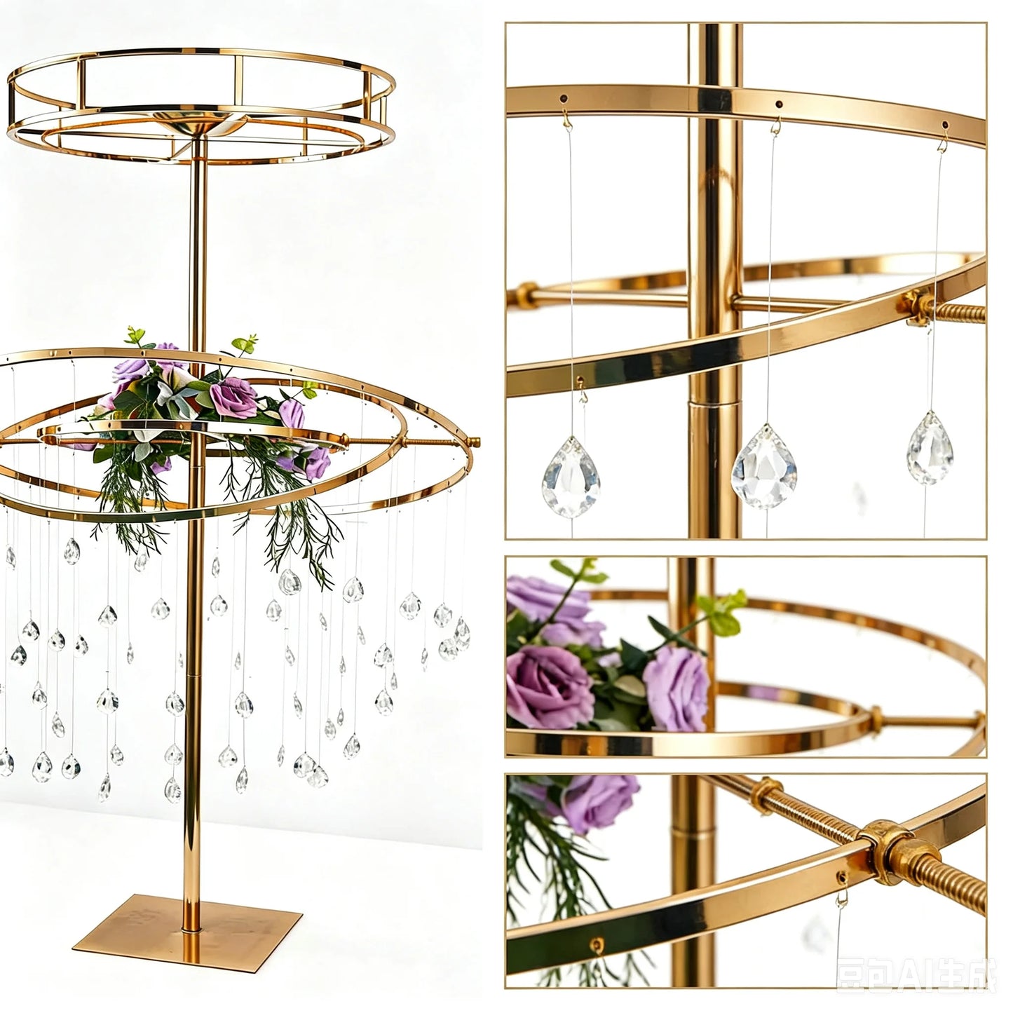 2pcs wedding props, round flower arrangement, main table decoration, wedding aisle marker, main table setup