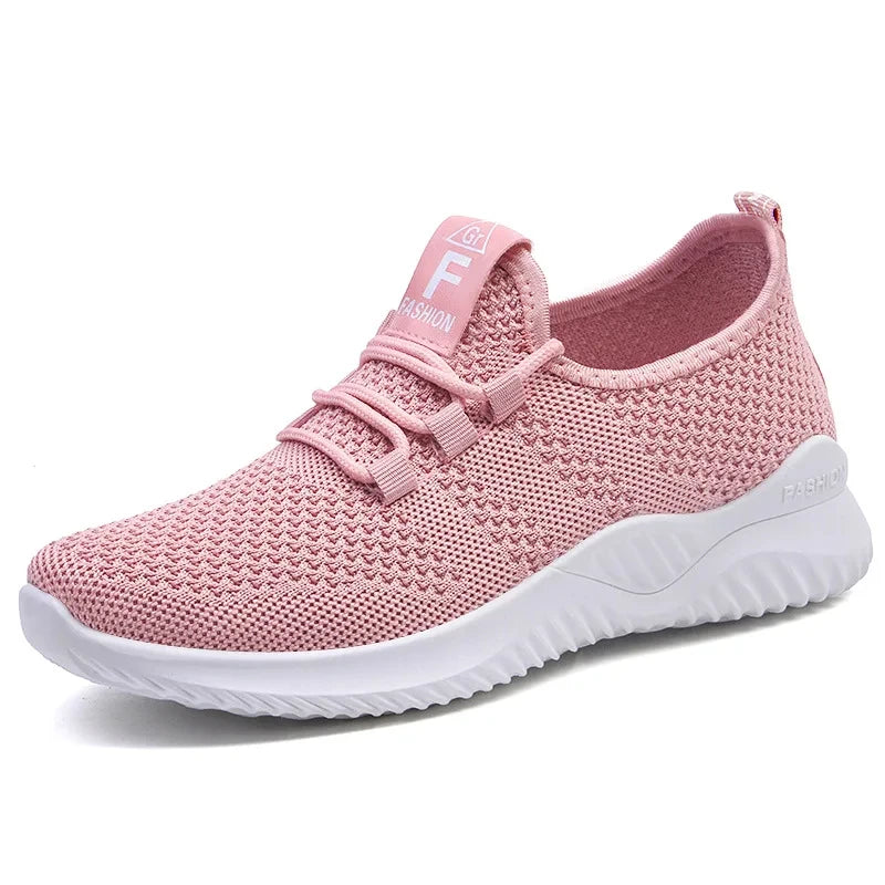 Women Casual Shoes Fashion Breathable Walking Mesh Flat Shoes Sneakers Women 2026 Gym Vulcanized Shoes Purple Female Footwear