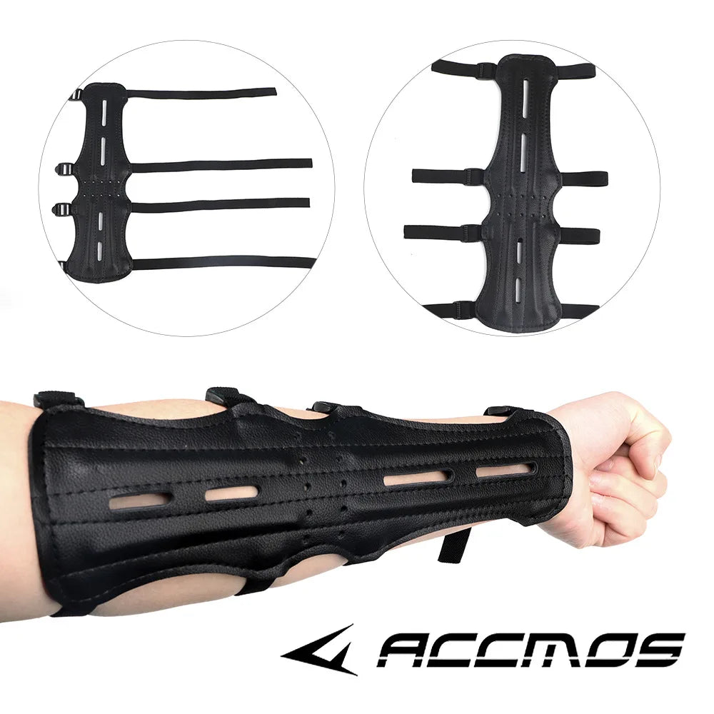 Archery Leather Protection Arm Guard,Safe Protect Sleeve,Adjustable Strap,Protective Gear,Accessories,Hunting,Shooting,Training