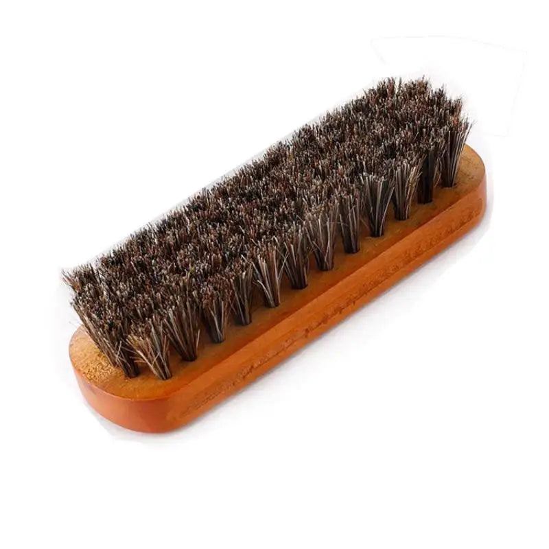 1Pcs Horse Hair Shoe Brush Polish Horsehair Leather Soft Polishing Tool Bootpolish Cleaning Brush For Suede Nubuck Boot
