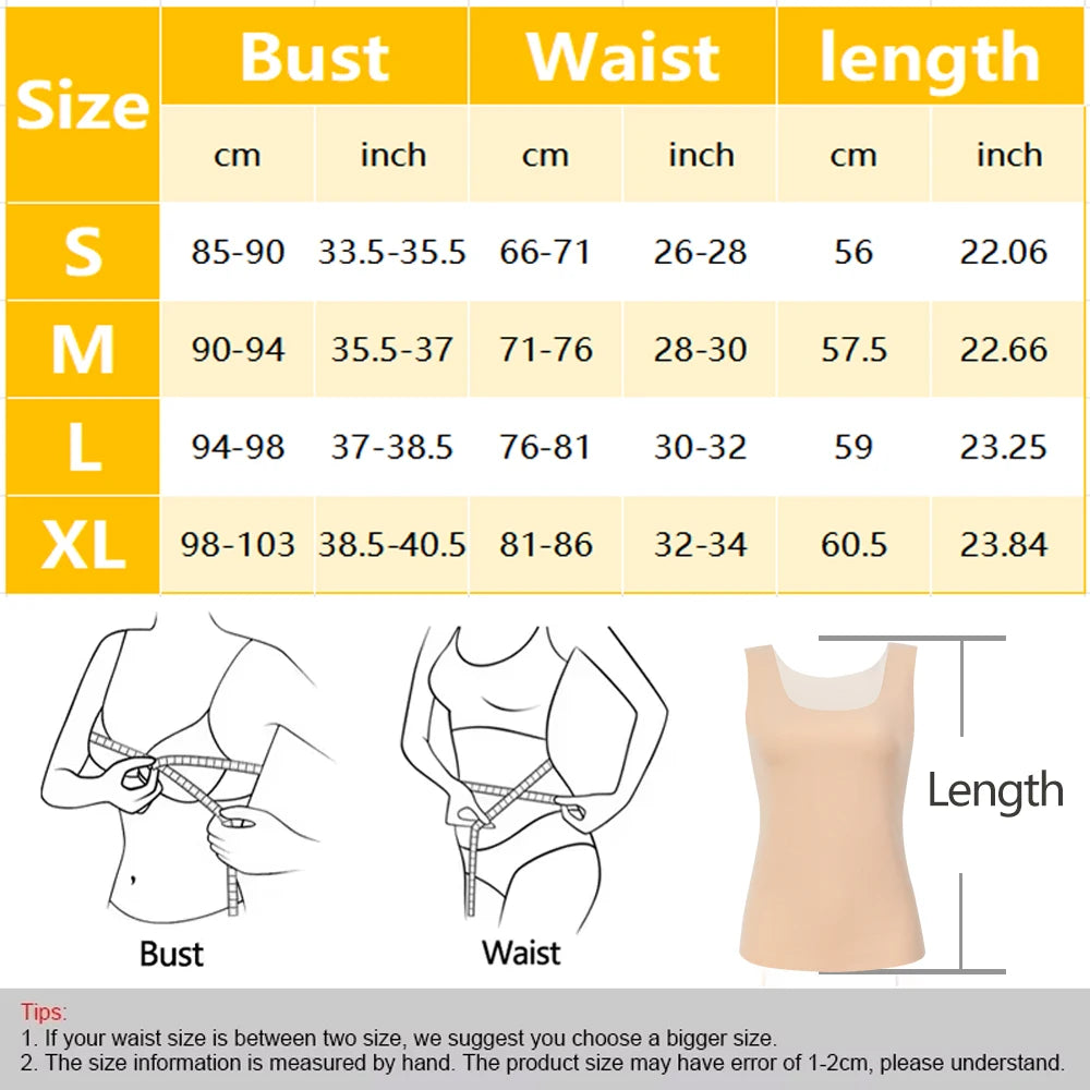 Thermal Tank Top Women's Fleece Lined Thermal Sleeveless Wide Shoulder Straps Warm Undergarment Winter Base Layer Clothing
