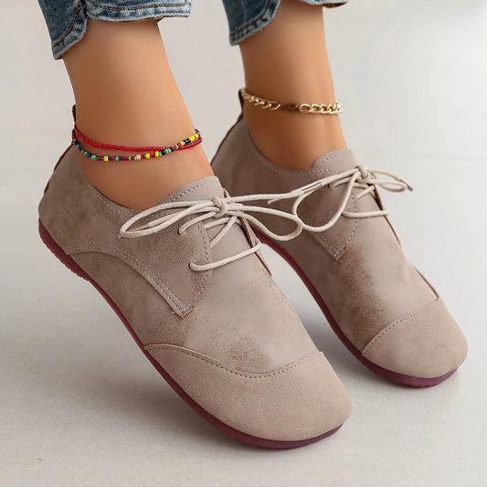 Woman Flats Shoes Loafers Fashion Casual Sports Sneakers Trend Brand Women's Fashion Dress Shoes New Lace Up Femme Zapatos