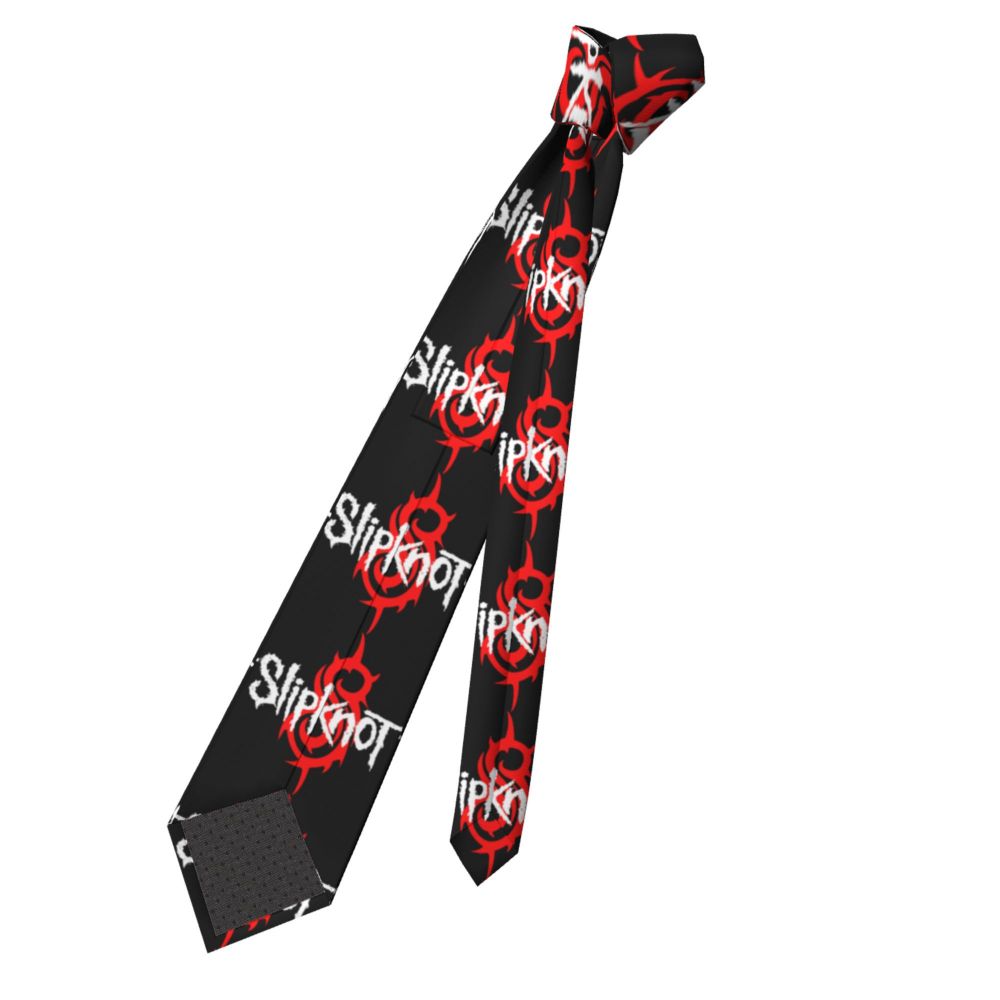 Slipknots Neckties Men's Customized Silk Heavy Metal Rock Music Gift Neck Tie for Office