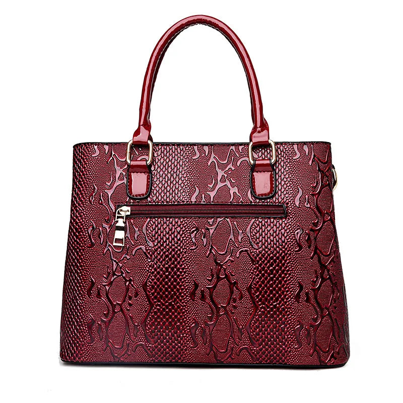 Fashion Patent Leather Shoulder Bag for Women, Luxury Handbags, Female Large Capacity Crossbody Bag ,Designer Handle Bag