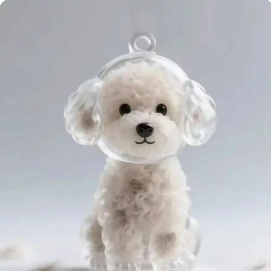 Transparent Pet Hair Keepsake Container Creative Handmade Cat Hair Pendant for Pet Hair Portable Keychain DIY Pendant Accessory