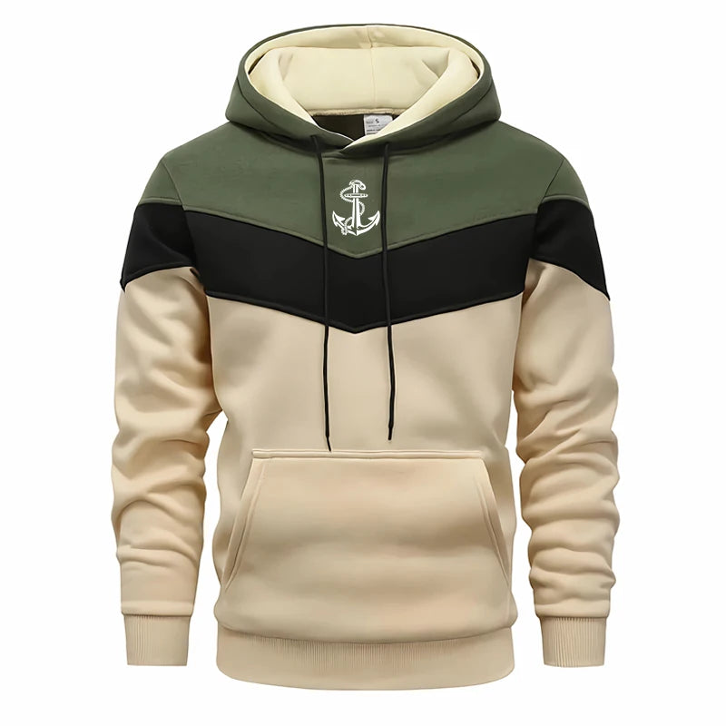 Mens Sweatshirts Casual Printing Tricolor Hoodies Daily Sports Jogging Man Clothing Single Piece Versatile Street Tops Pants