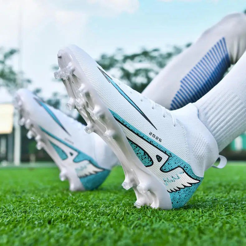 Men's High Ankle Soccer Shoes Ultralight Non-Slip Sports Outdoor Football Boots Indoor High-Quality Futsal Non-Slip