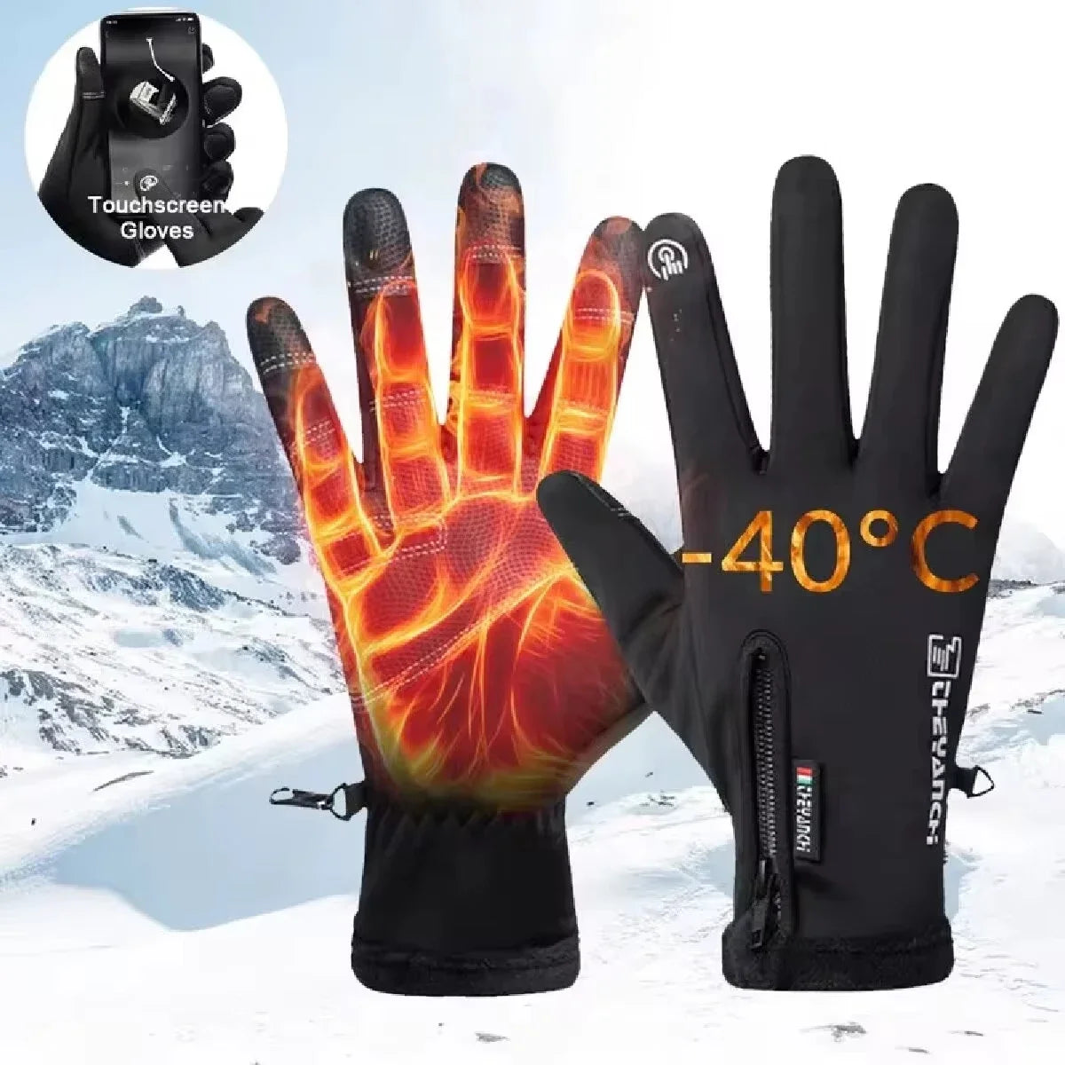 1Pair winter Motorcycle gloves, Ski gloves,cycling gloves,touch screen gloves, riding and mountaineering gloves
