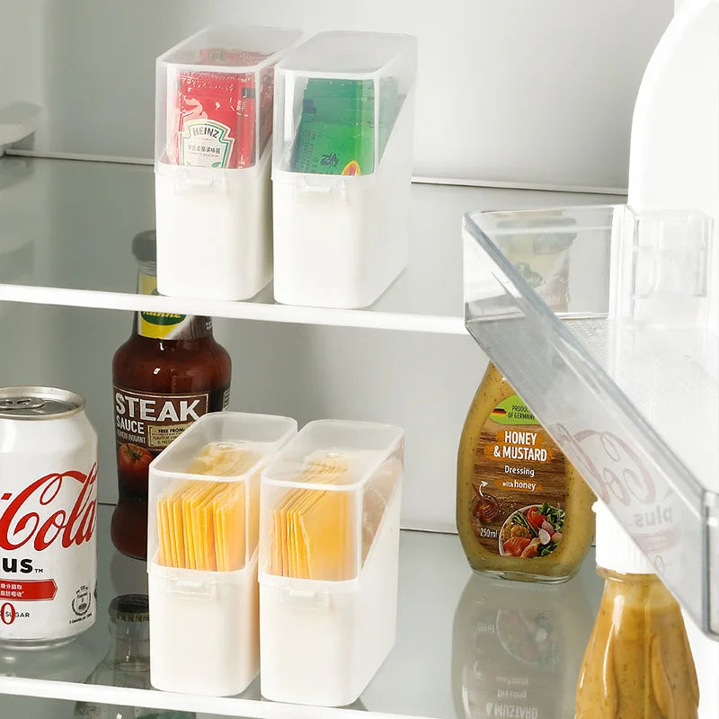 Cheese Keeper Case Airtight Food Storage Container With Lid Large Capacity Slice Cheese Holder Frige Odor Transparent Organizer