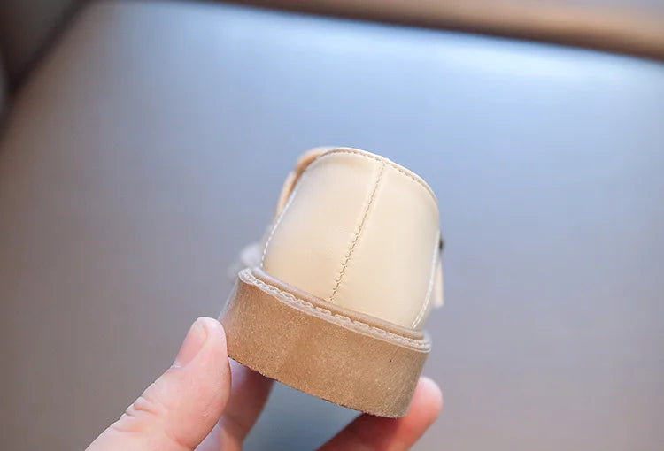British Style Retro Girls Shoes Spring Autumn Princess Leather Shoes Children Black Soft Dance Loafers for 3-12 Ages Kids Shoes