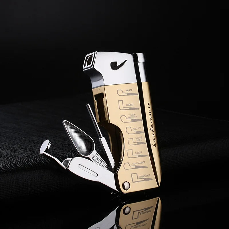 Butane Jet Lighter with Pipe Tool Pipe Rod Lighter Multifunction Gas Lighter Free Fire Compact Cigarette Accessories Cigar Man